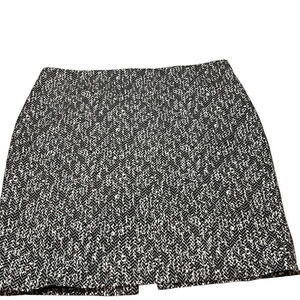 Express Womens Size 12 Black & White Abstract‎ Print Back Zip Straight Skirt EUC